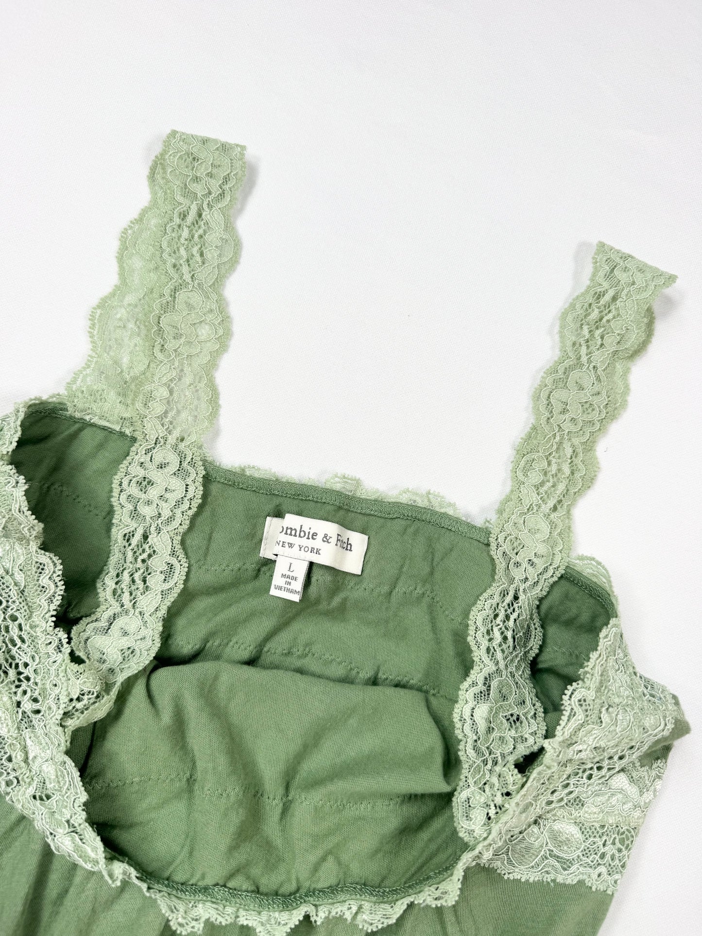 Abercrombie Green Babydoll Cami ♡ L