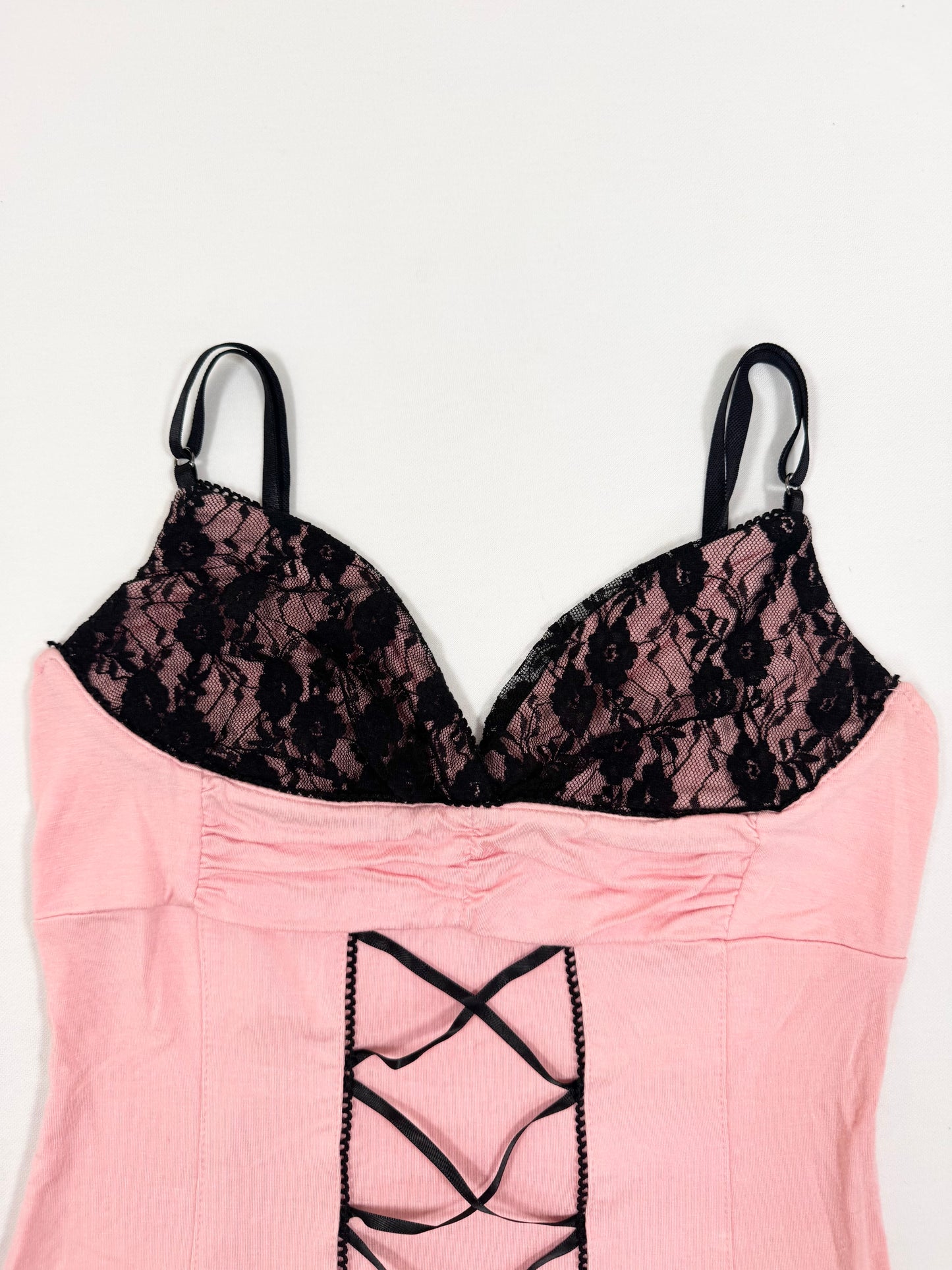 Lipservice Pink Corset Cami ♡ ♡