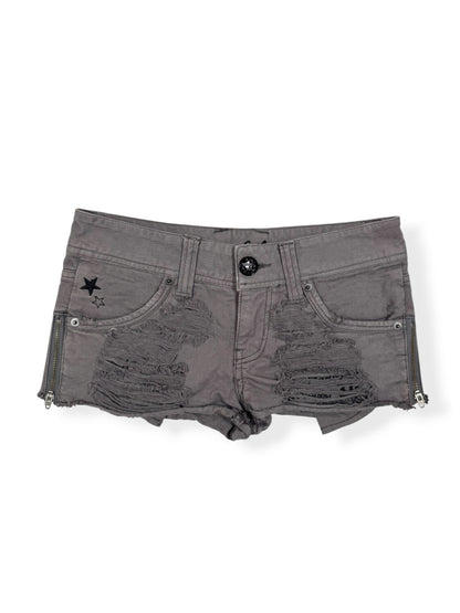 Grey Distressed Mini Shorts ♡ Size XS