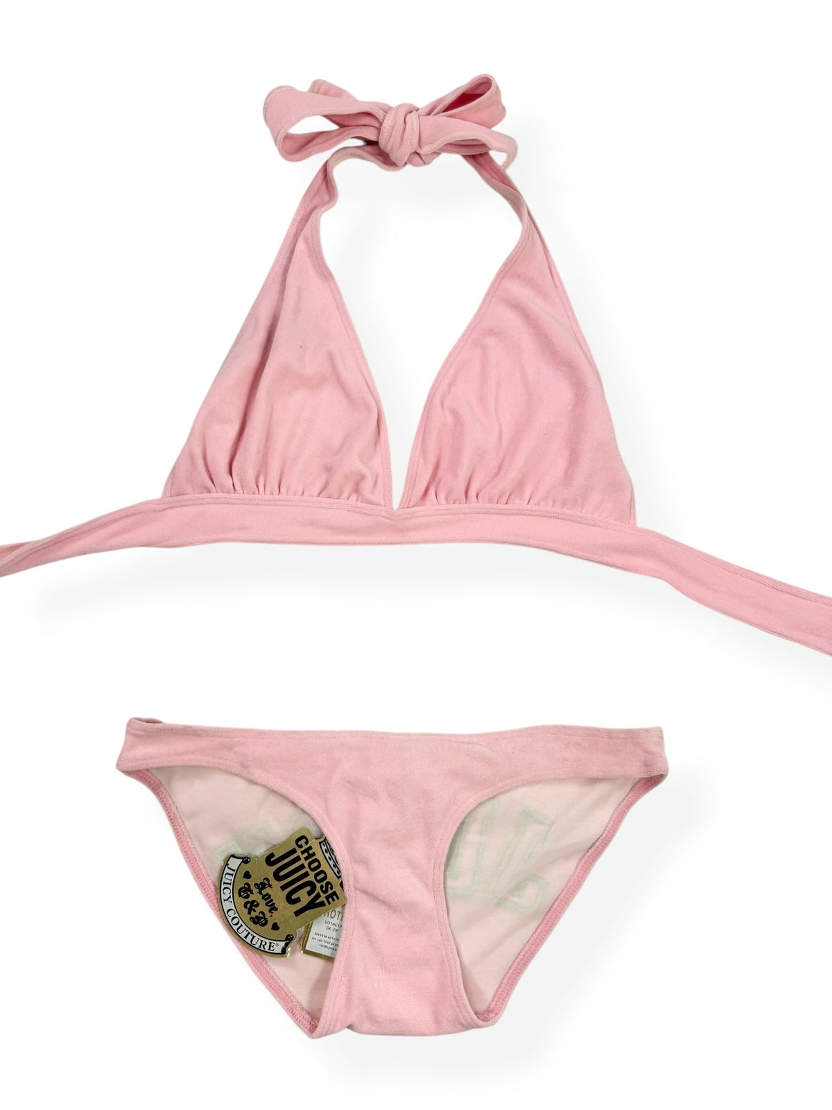 Pink & Green Towelling Juicy Couture Bikini ♡ S-L