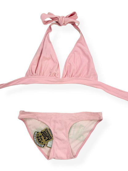 Pink & Green Towelling Juicy Couture Bikini ♡ S-L