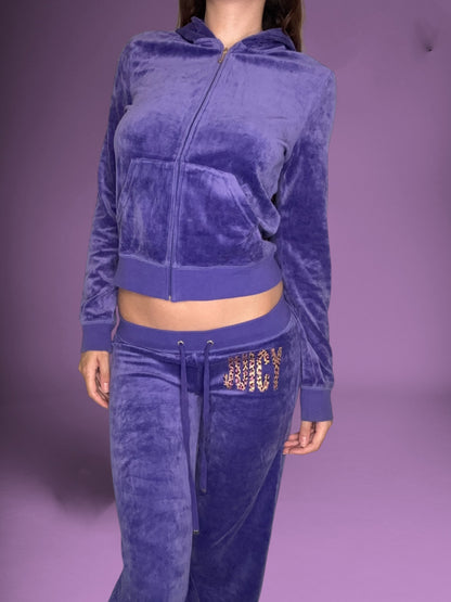 Purple Leopard Print Juicy Couture Tracksuit ♡ M