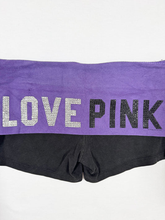PINK Purple Fold Over Shorts ♡ Size S