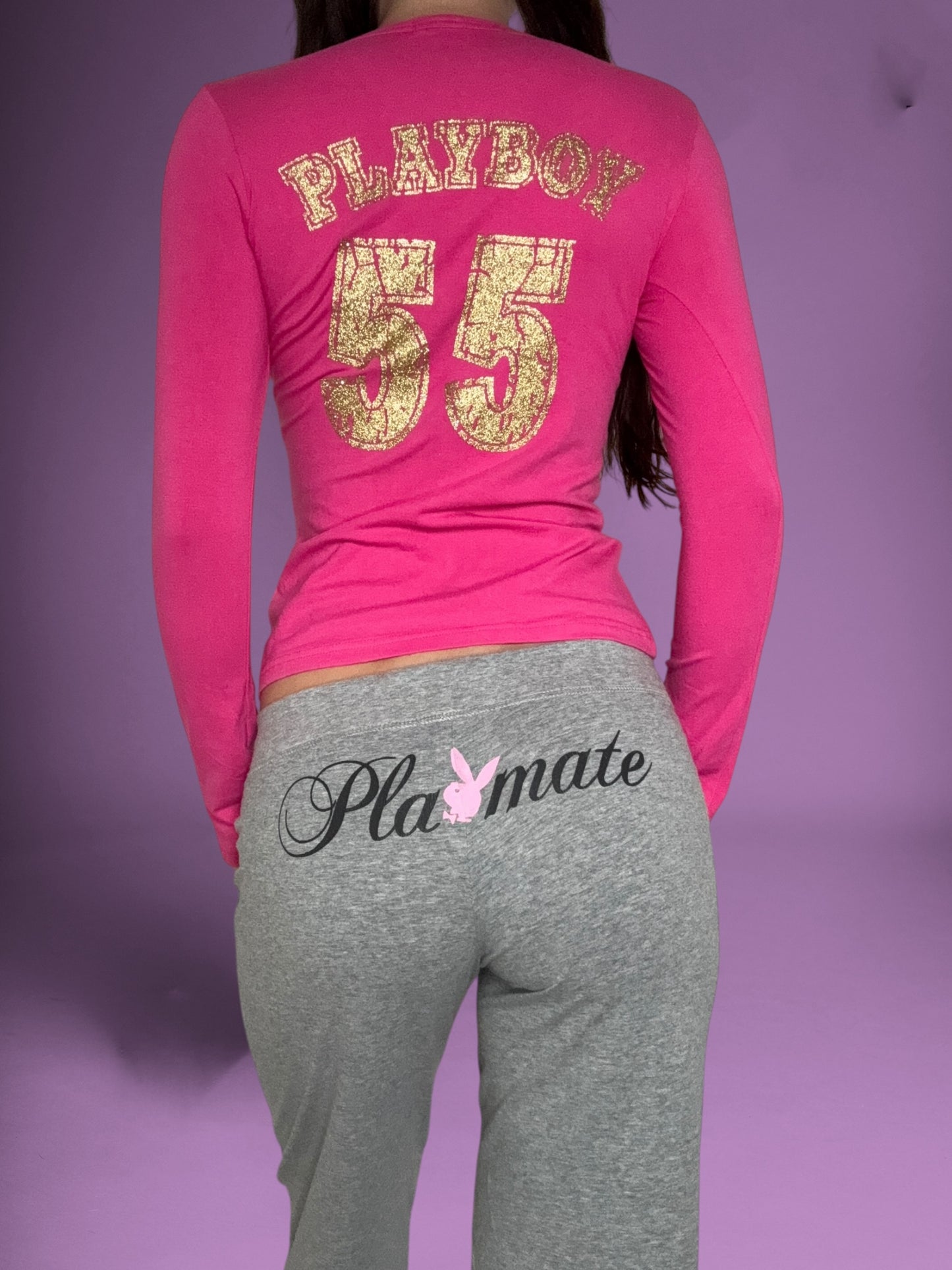 Playboy “I Am Famous” Pink Longsleeve Top ♡ S