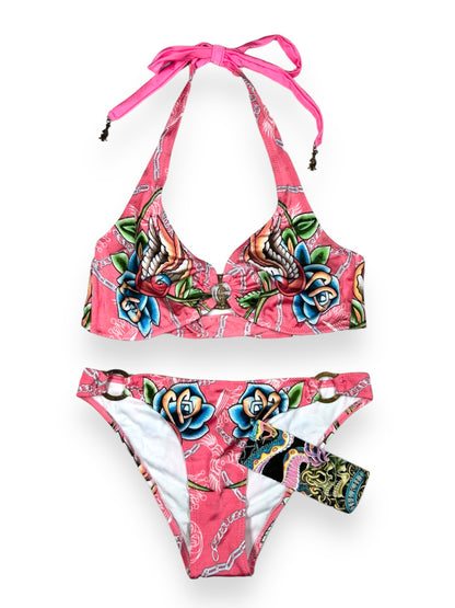 BNWT Pink Christian Audigier Bikini