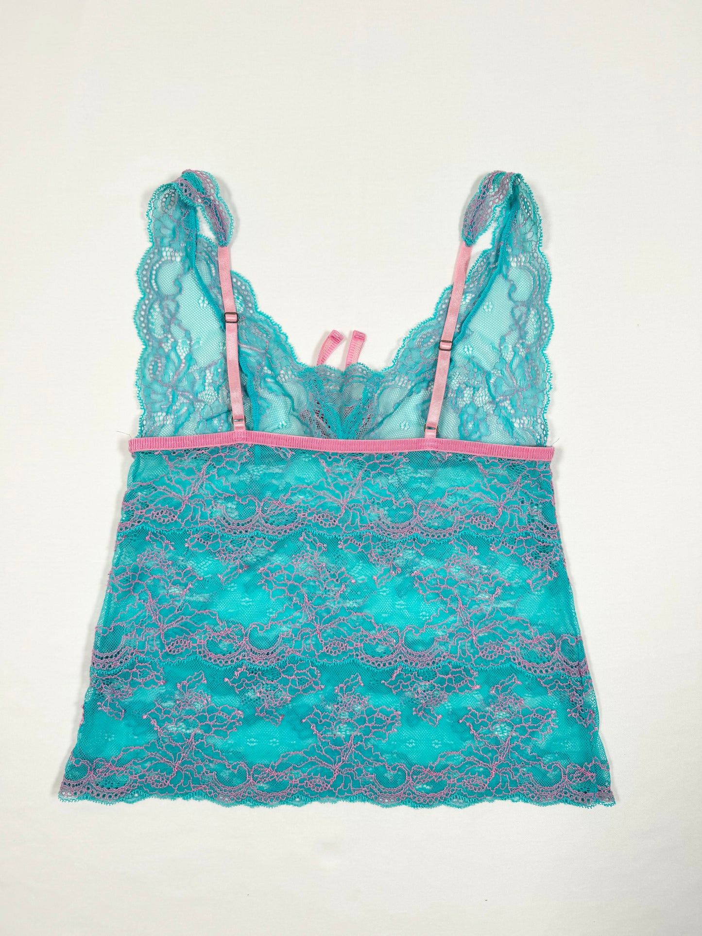 Blue Pink Lace Cami