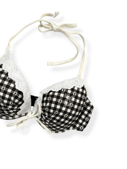 Playboy Black & White Plaid Bikini ♡ XS