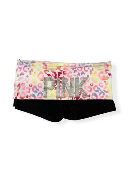 PINK Leopard Fold Over Shorts ♡ M