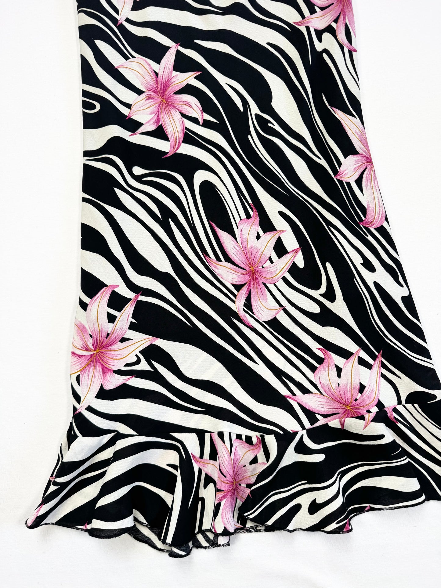 Zebra Flower Midi Skirt ♡ S/M