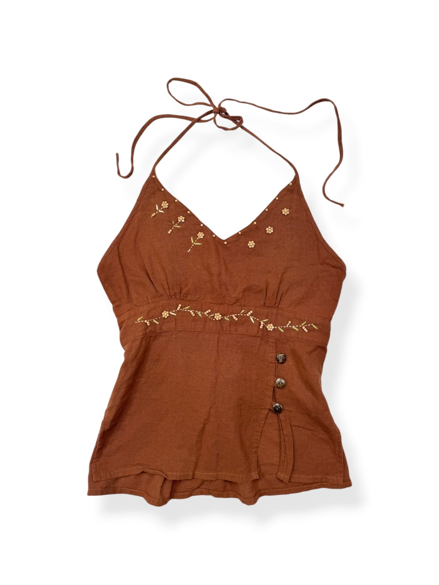 Brown Boho Halter ♡ M