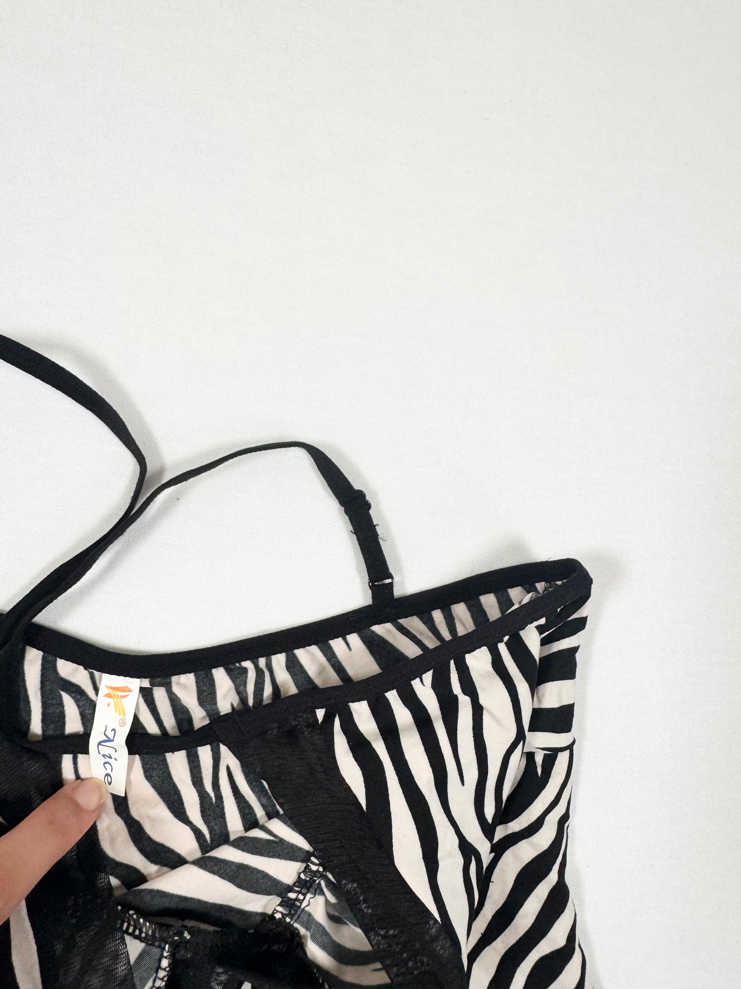 Zebra Cami & Micro Skirt Set