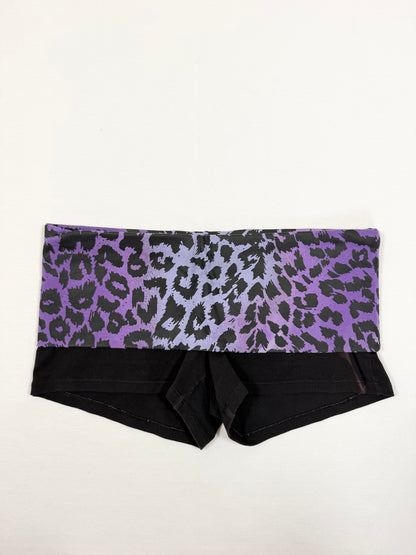 Purple Leopard PINK Victorias Secret Fold Over Shorts ♡ M