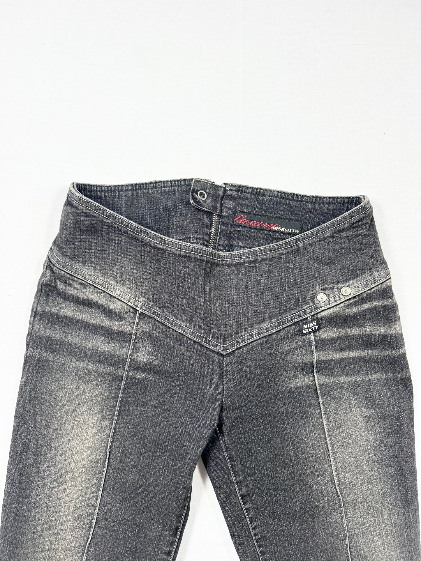 Miss Sixty Flared Grey Nixie Jeans ♡ 27”