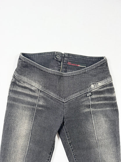 Miss Sixty Flared Grey Nixie Jeans ♡ 27”