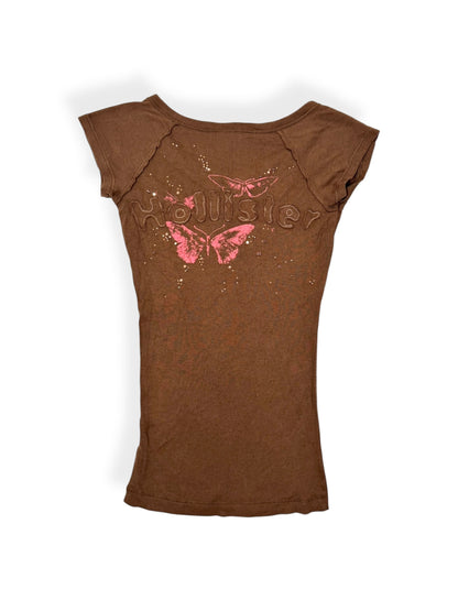 Hollister Butterfly Brown Tee