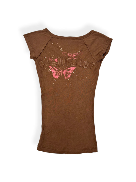 Hollister Butterfly Brown Tee