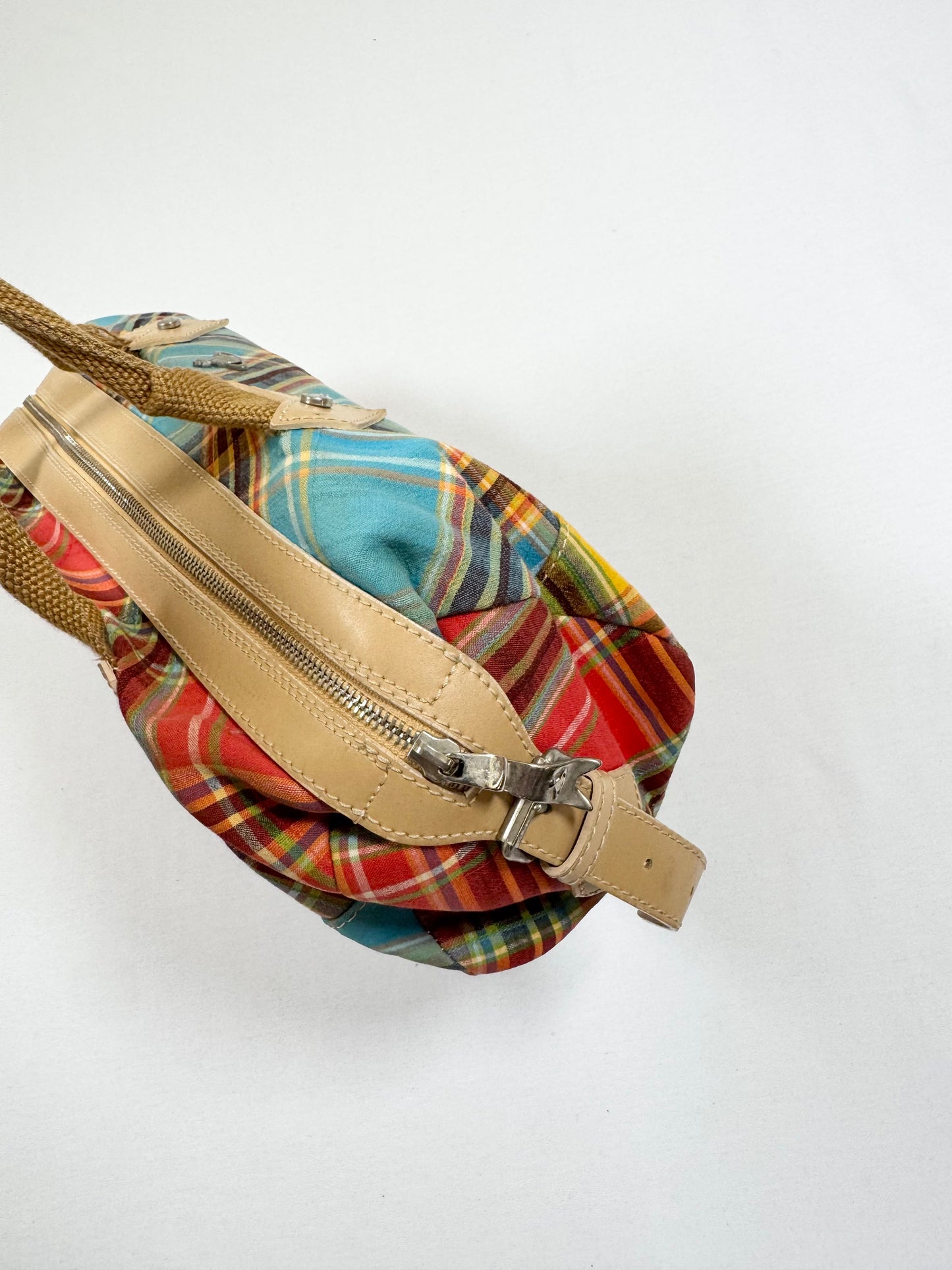 Vivienne Westwood Multi Colour Plaid Cotton Bag ♡