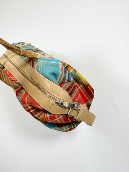 Vivienne Westwood Multi Colour Plaid Cotton Bag ♡