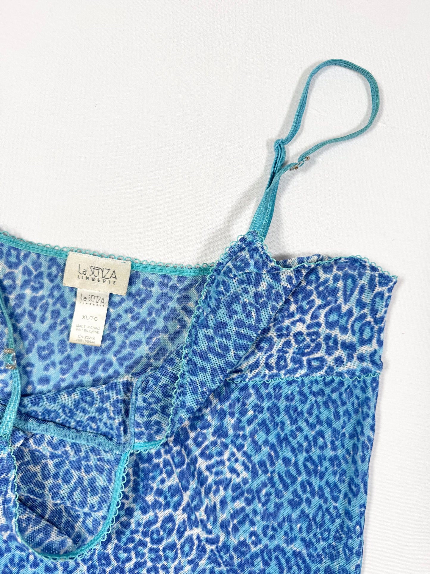 Blue Leopard Micromesh Cami ♡ Size L