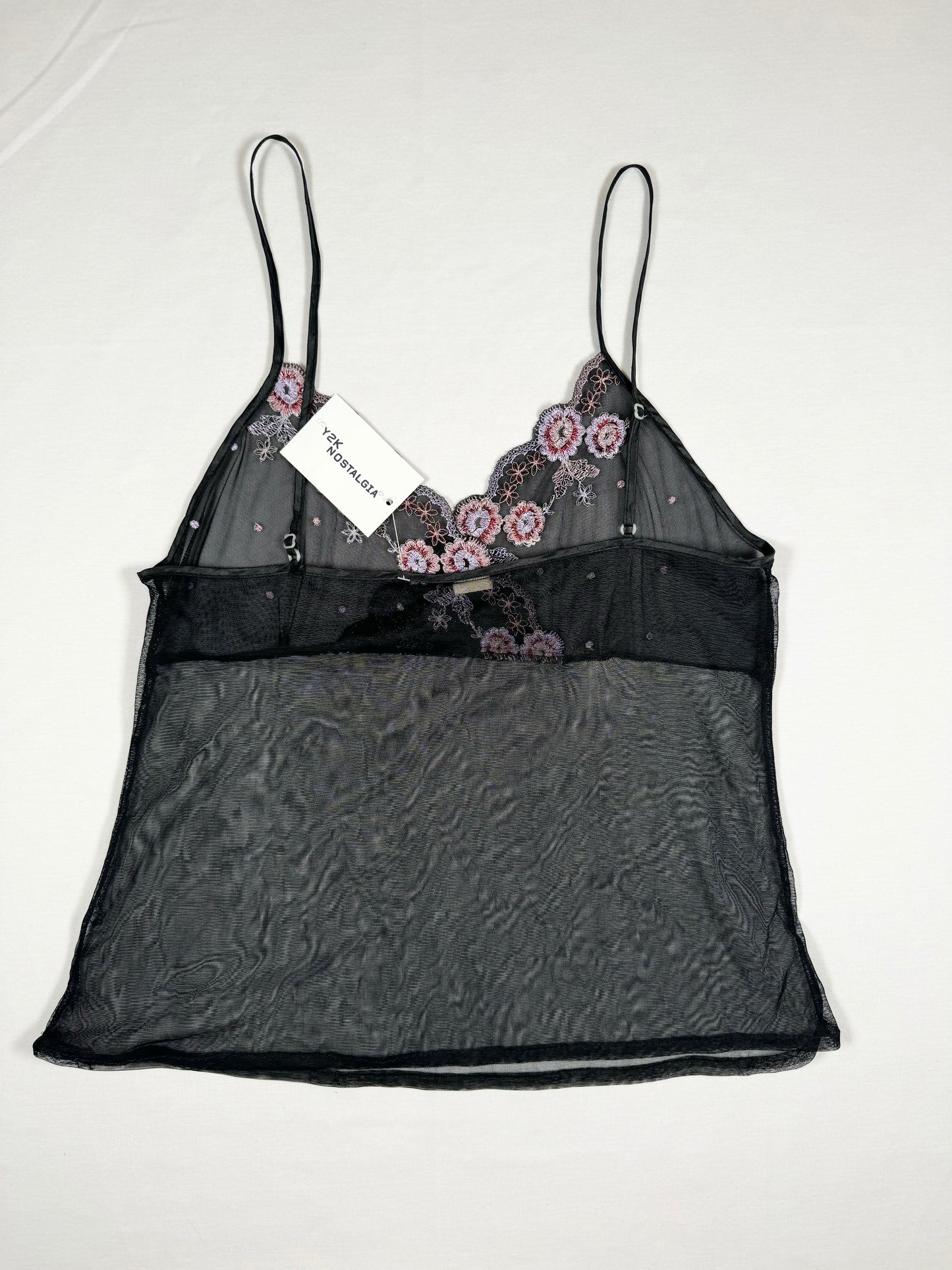 Embroidered Micromesh Cami