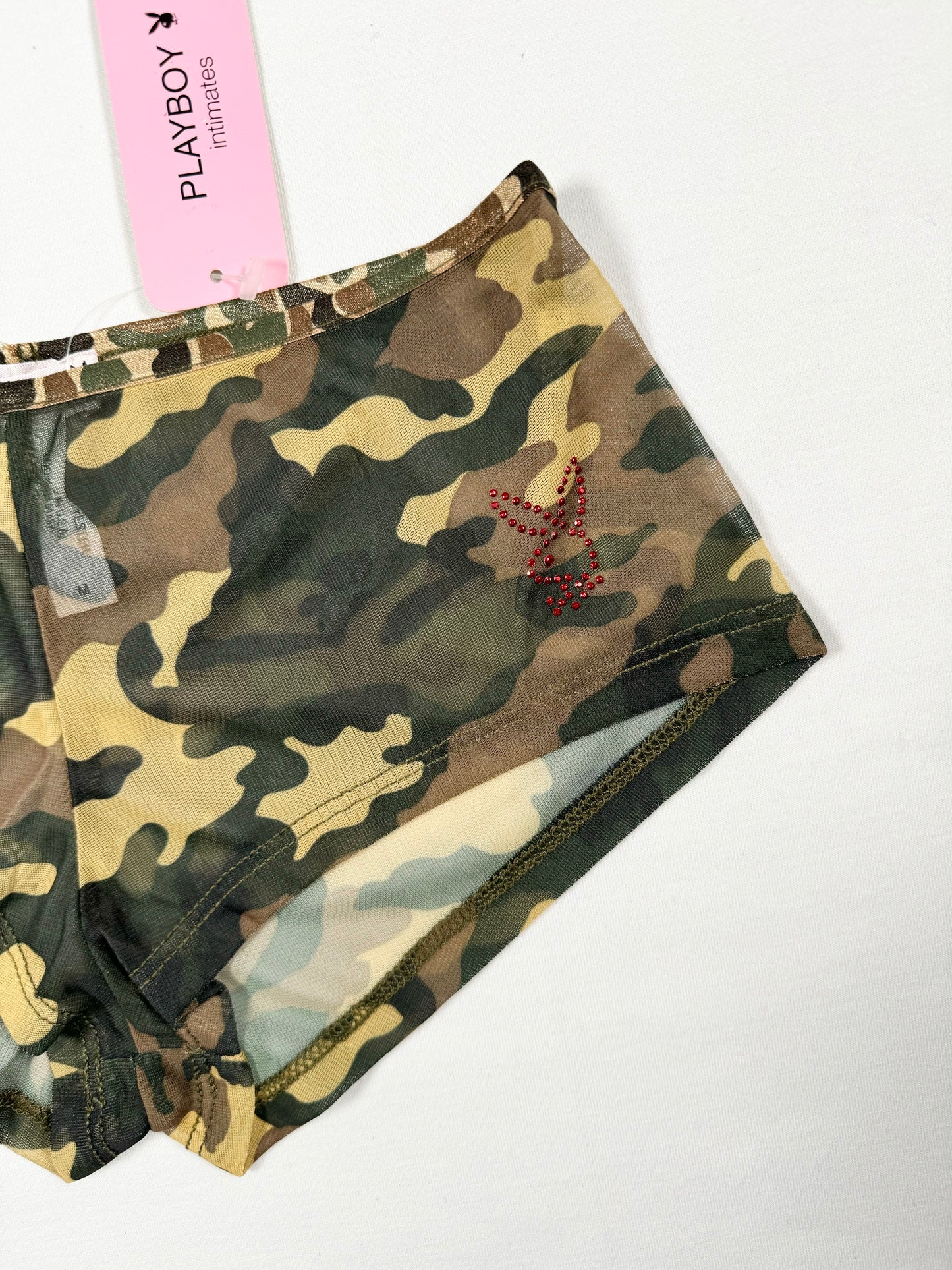 Playboy Camo Mesh Micro Shorts