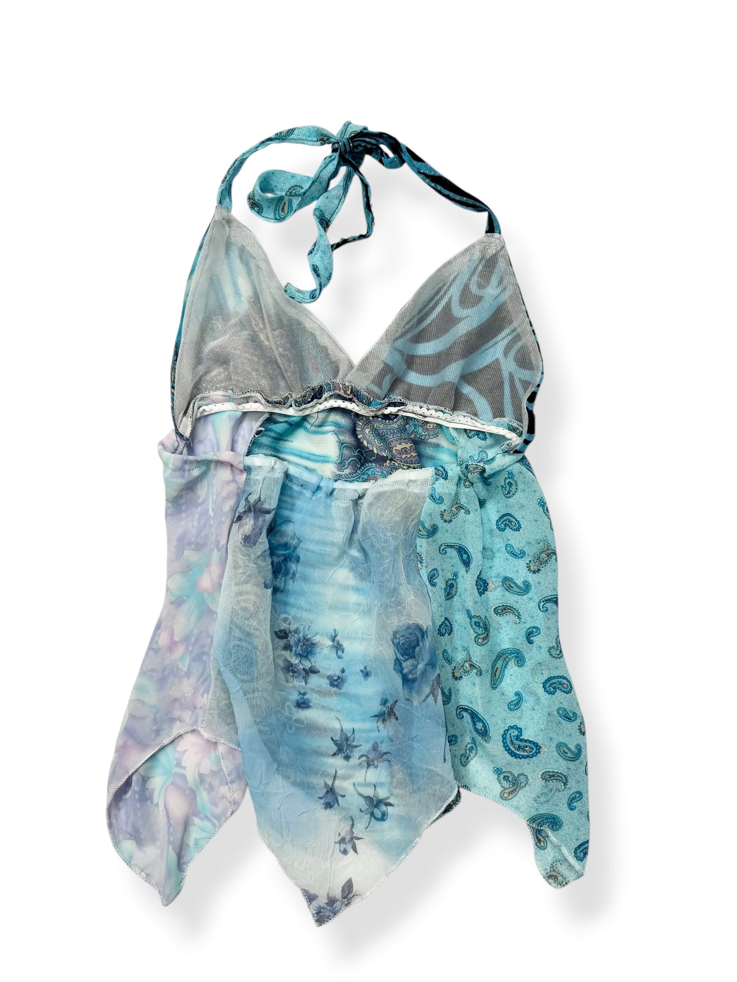 Blue Paisley Halter Cami ♡ XS/S