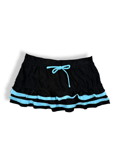 Glittery Black + Blue micro Skirt