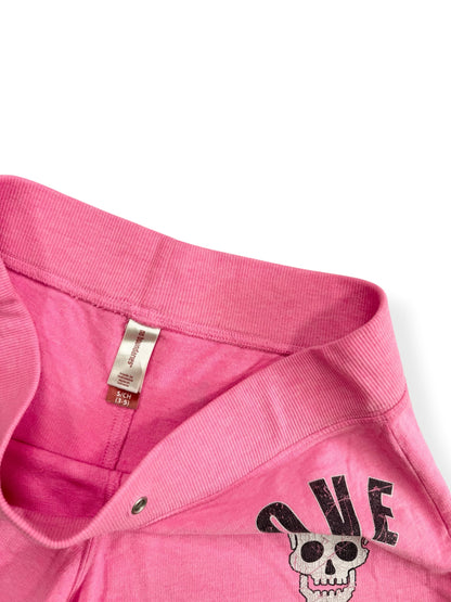 Pink No Boundaries “Love” Skull Shorts ♡ S