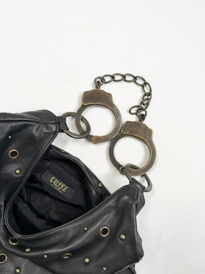 Cuffz Grommet Black Leather Bag ♡