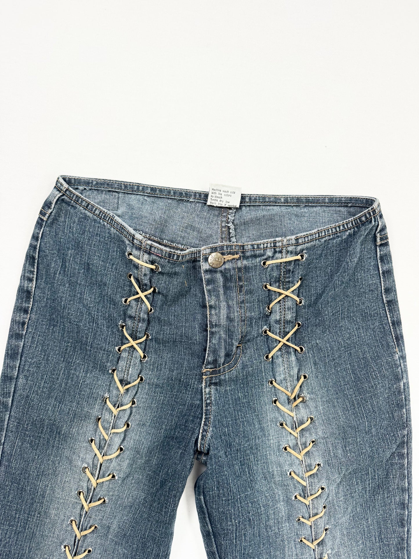 Mudd Lace Up Flared Jeans ♡ S