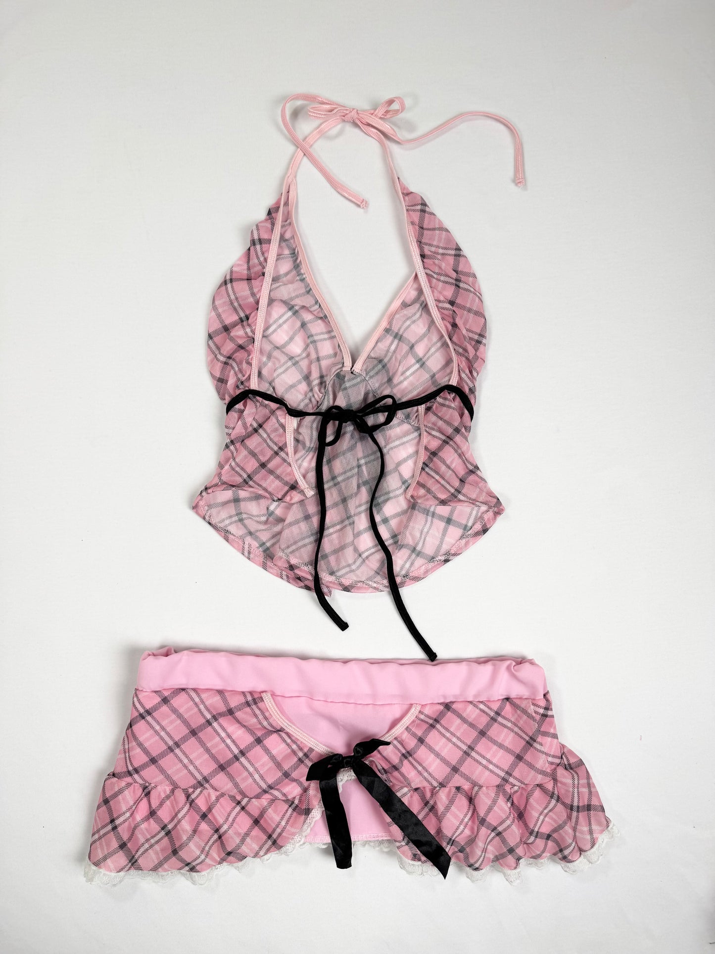 Dreamgirl Plaid Cami Set ♡ XS
