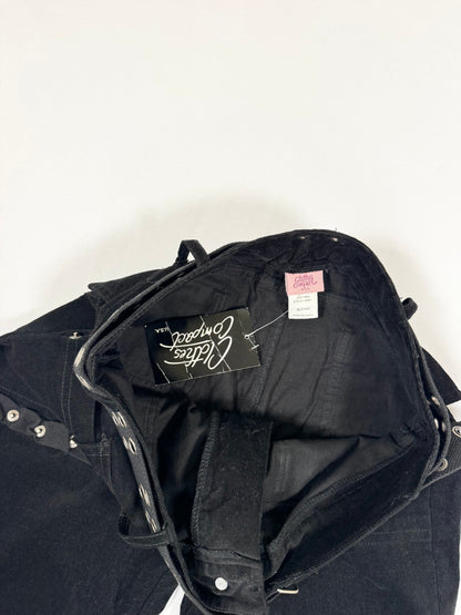 Black Cargo Flared Corduroy Pants ♡ S