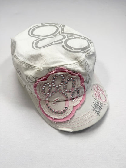 White & Pink Paw Cap ♡