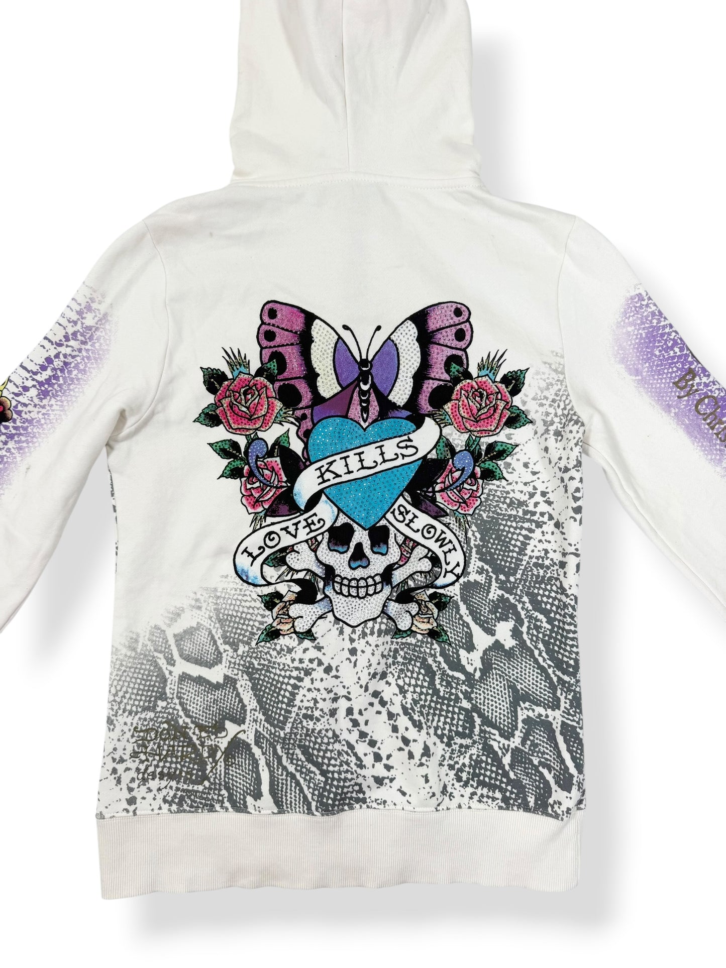 Ed Hardy Snakeprint Zip Up Hoodie ♡ M