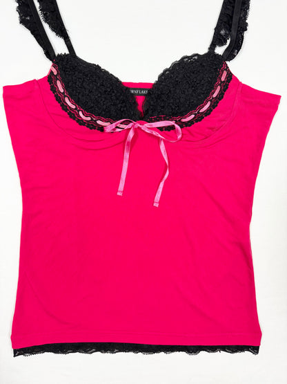 Hot Pink Lace Cami ♡ Size M