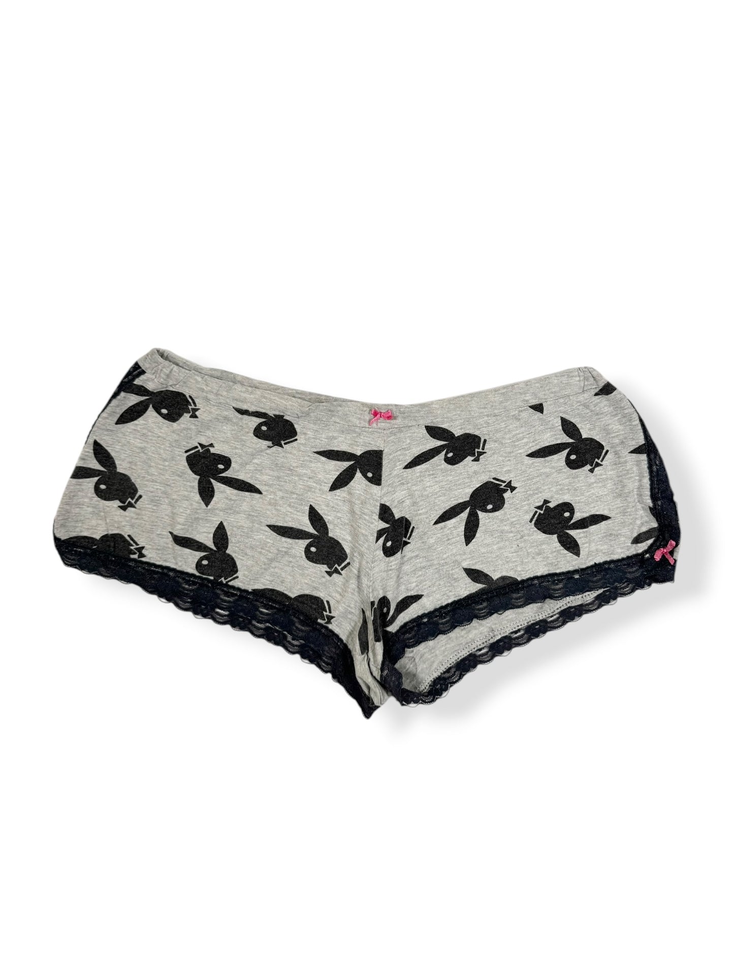 Grey Playboy Mini Shorts ♡ L