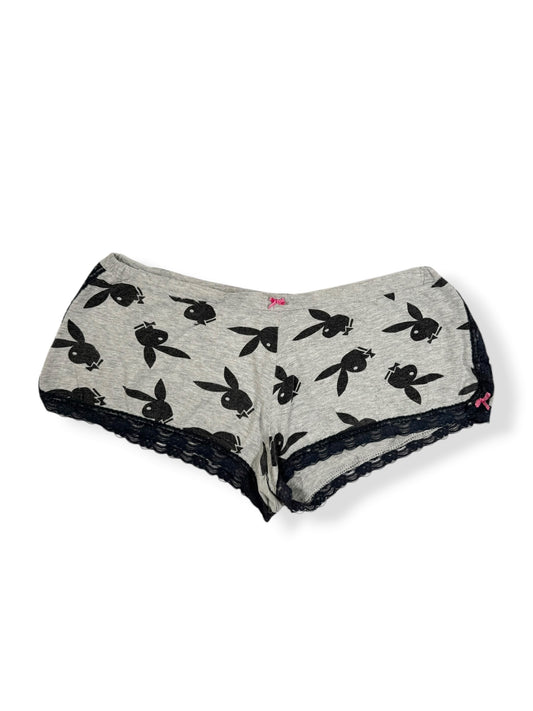 Grey Playboy Mini Shorts ♡ L