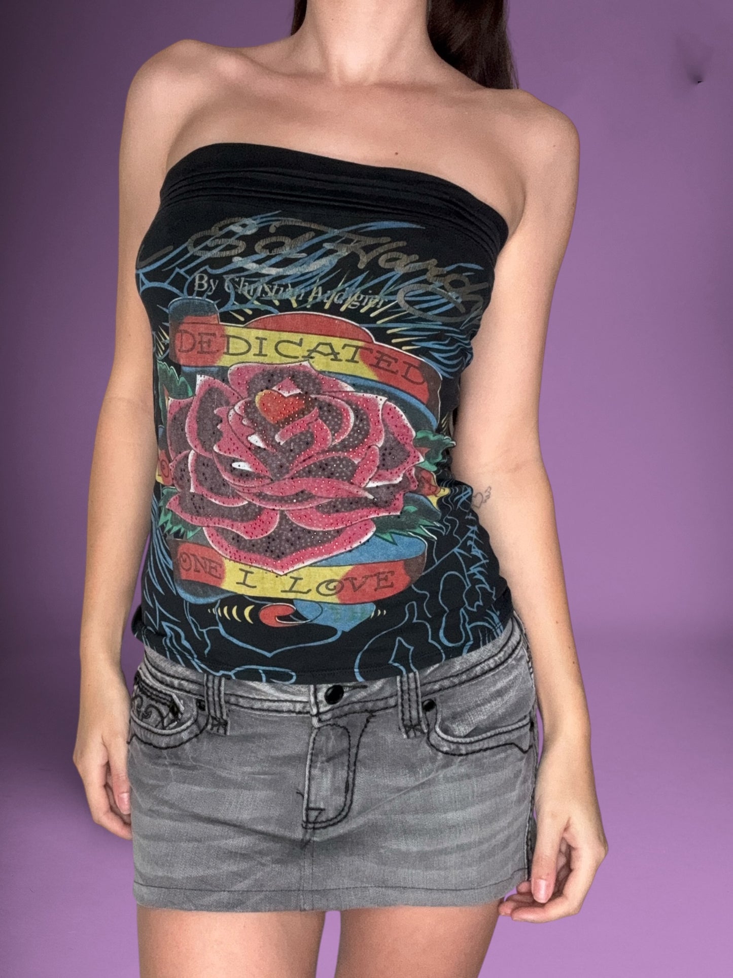 Ed Hardy Tube Top ♡ S