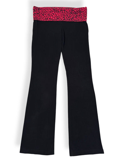 Leopard Fold Over Flared Leggings