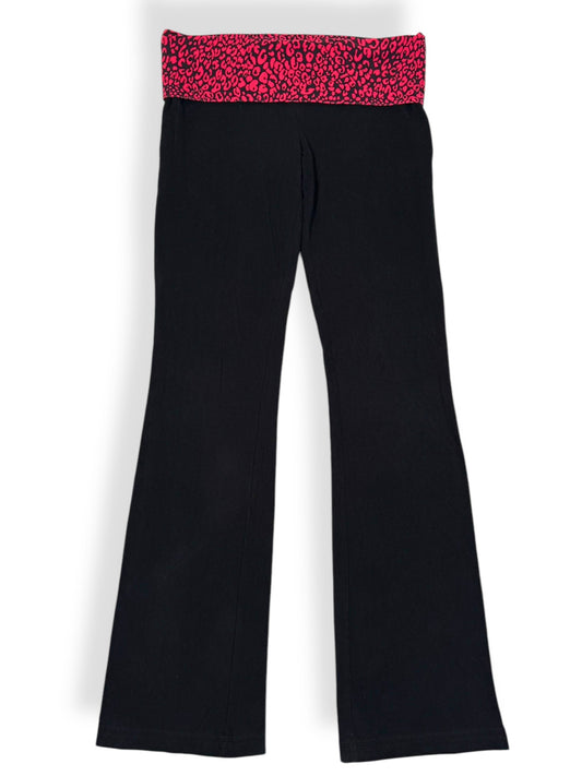 Leopard Fold Over Flared Leggings