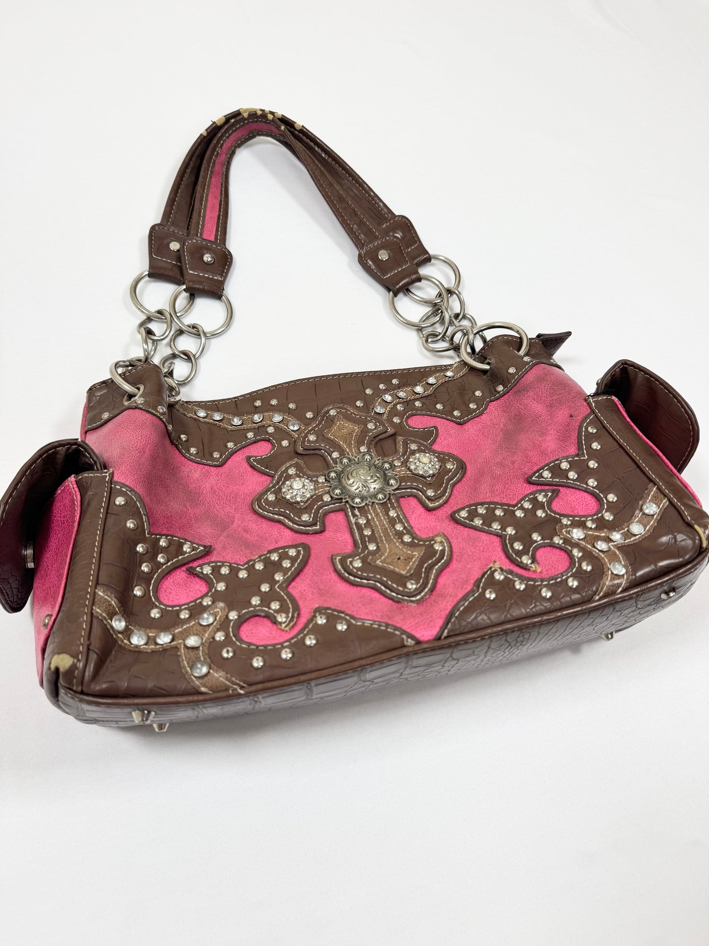 Pink Cross Studded Bag ♡