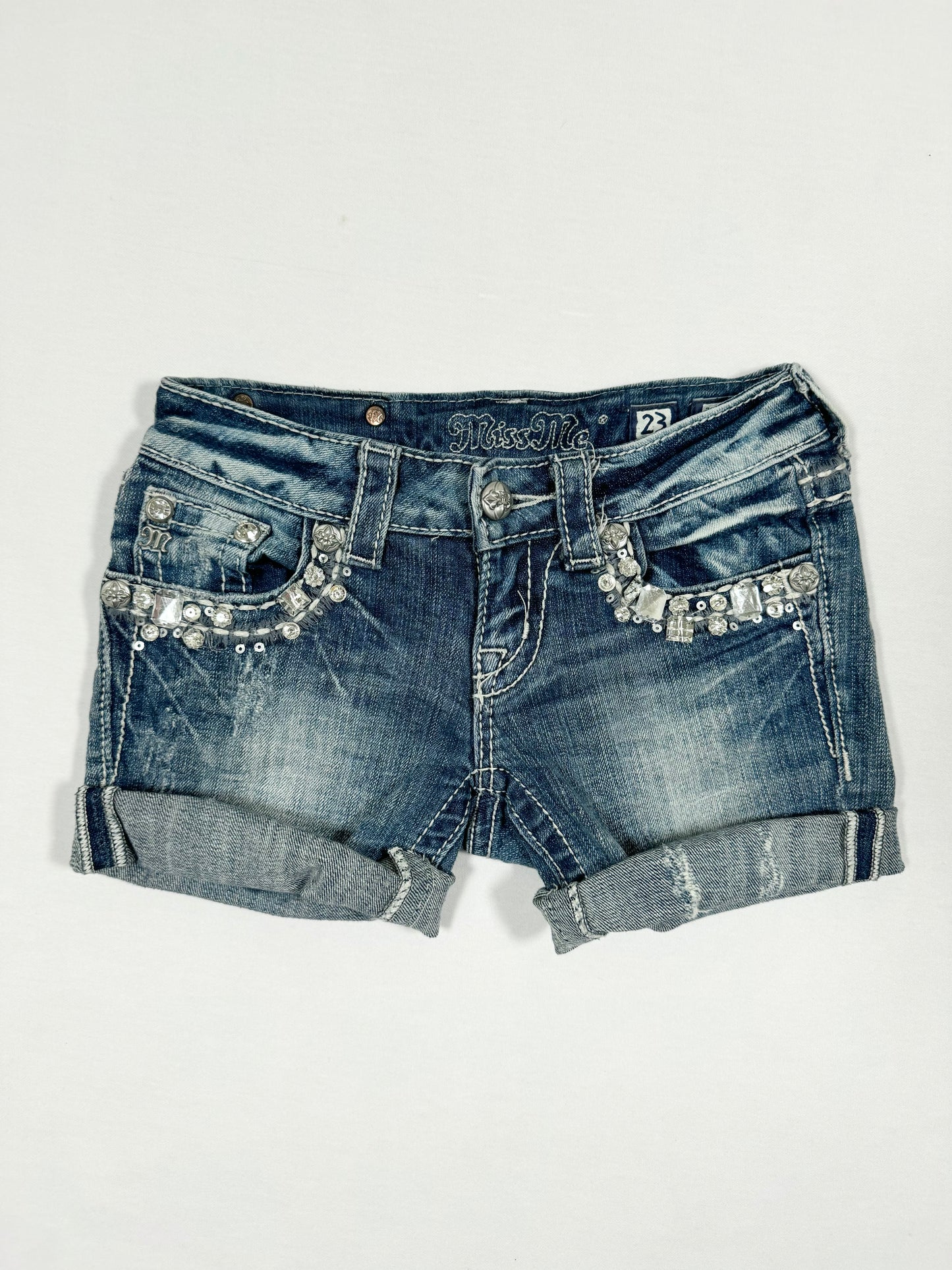 Miss Me Diamante Shorts