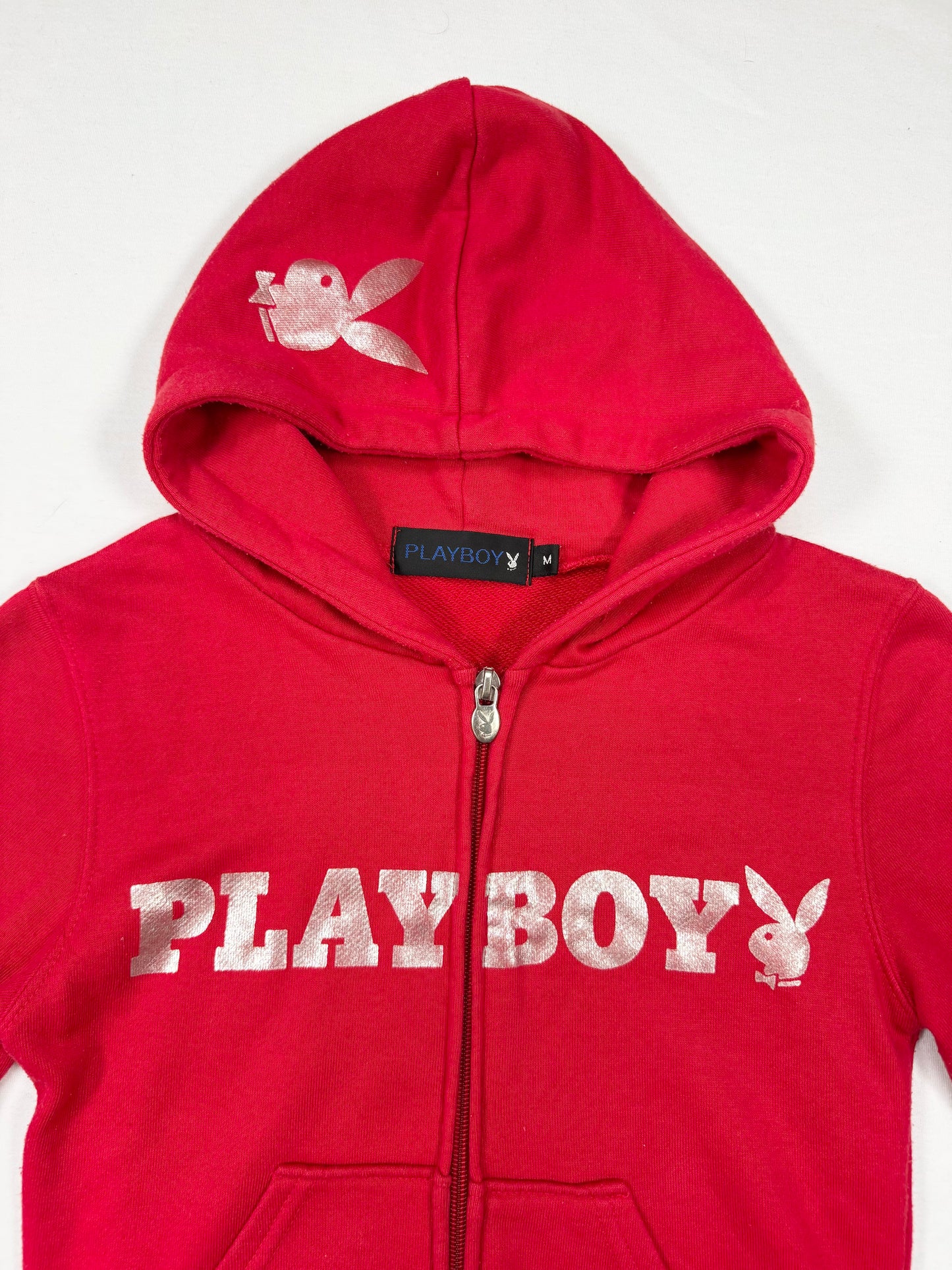 Red Playboy Zip Up Hoodie ♡ S
