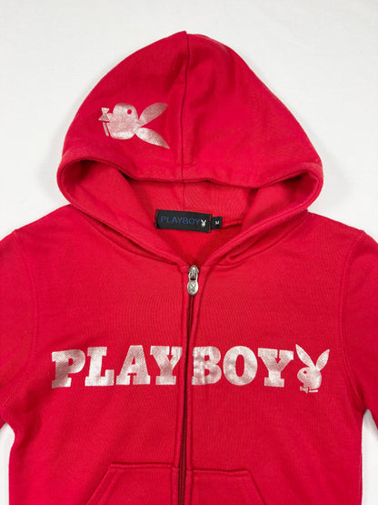 Red Playboy Zip Up Hoodie ♡ S