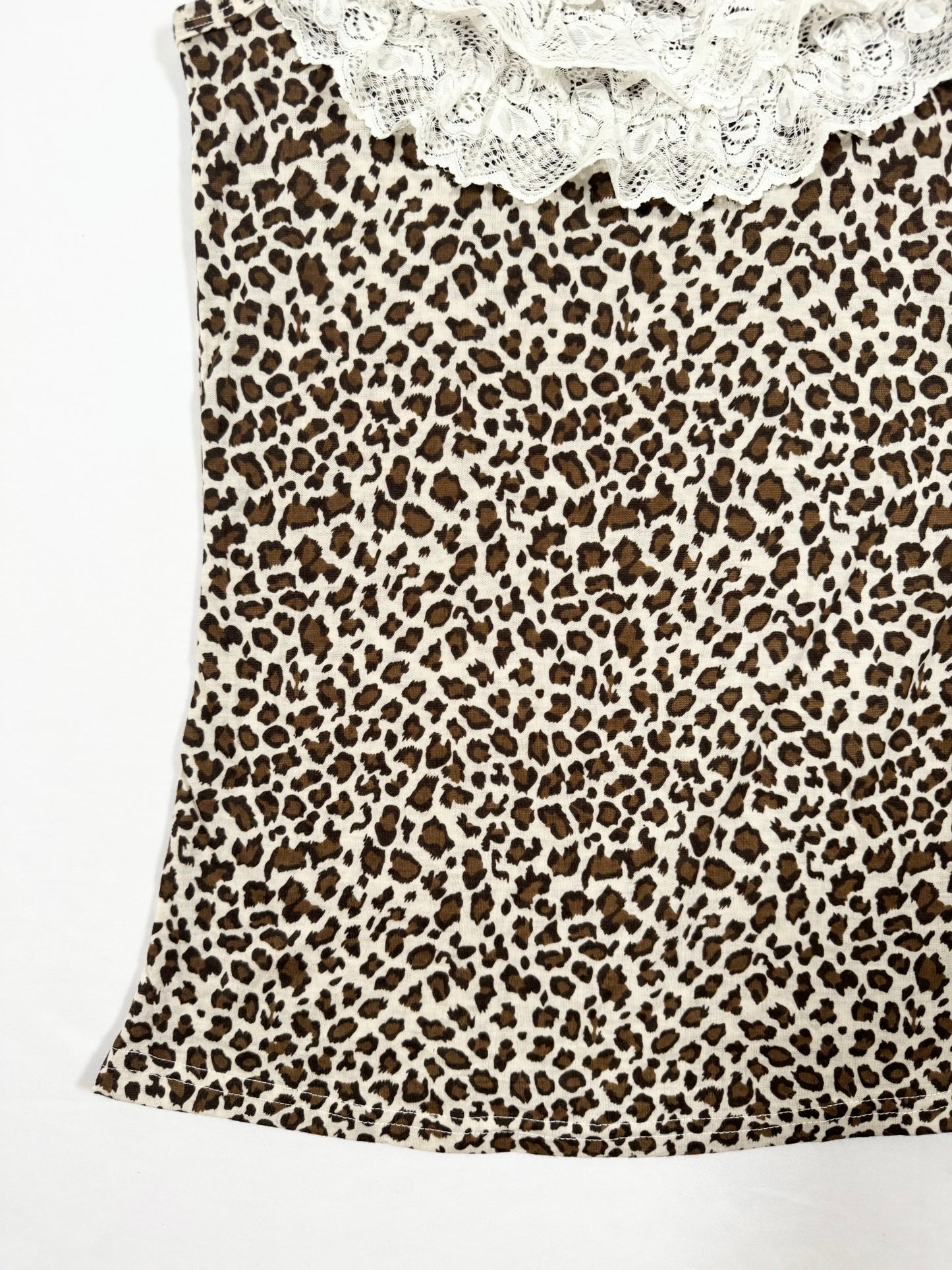 Leopard Ruffle Lace Tank