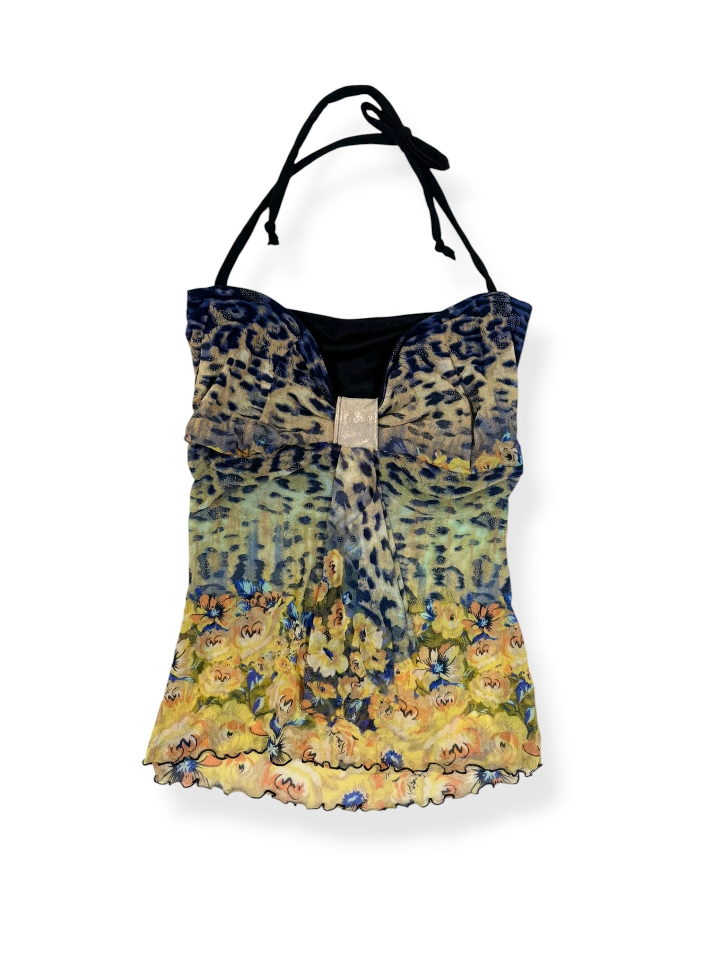 Leopard Flower Halter Cami ♡ S