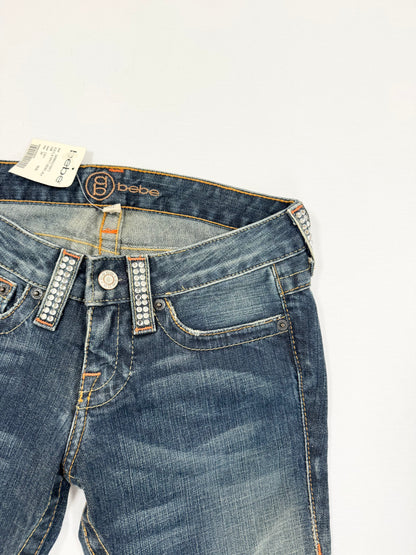 Bebe Diamante Flared Jeans ♡ 24”