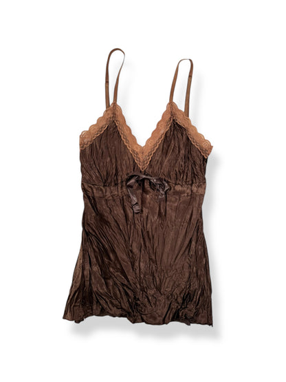 Brown Satin Cami ☆ S