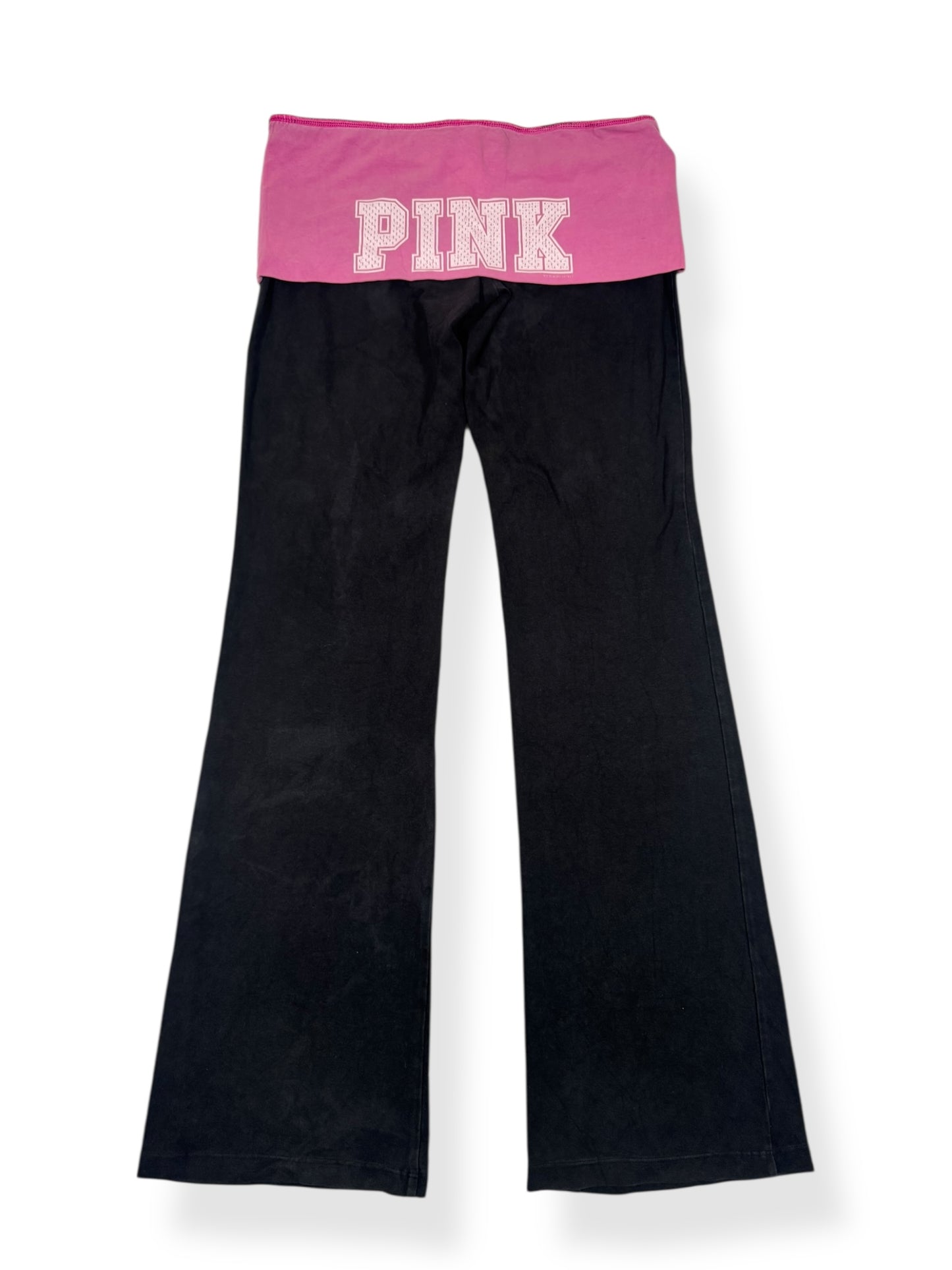 PINK Fold Over Flared Leggings ♡ M