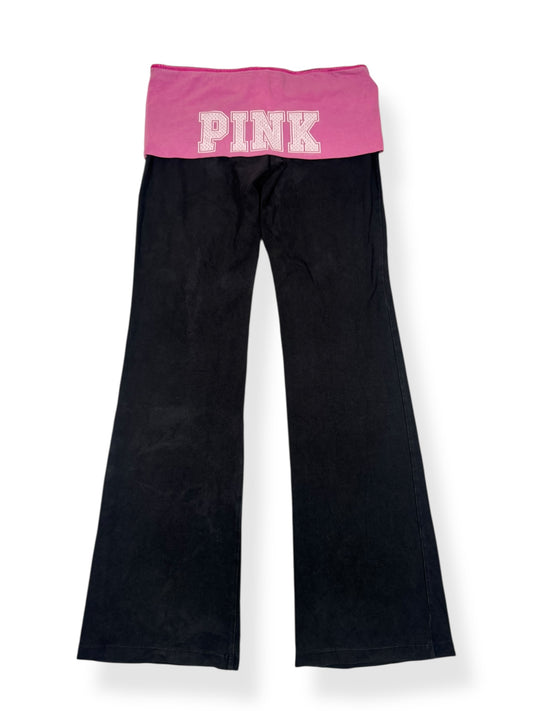 PINK Fold Over Flared Leggings ♡ M